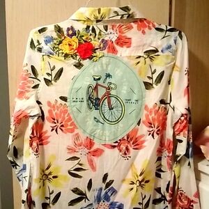 Floral Print Women's Top Montana Co. Sz L